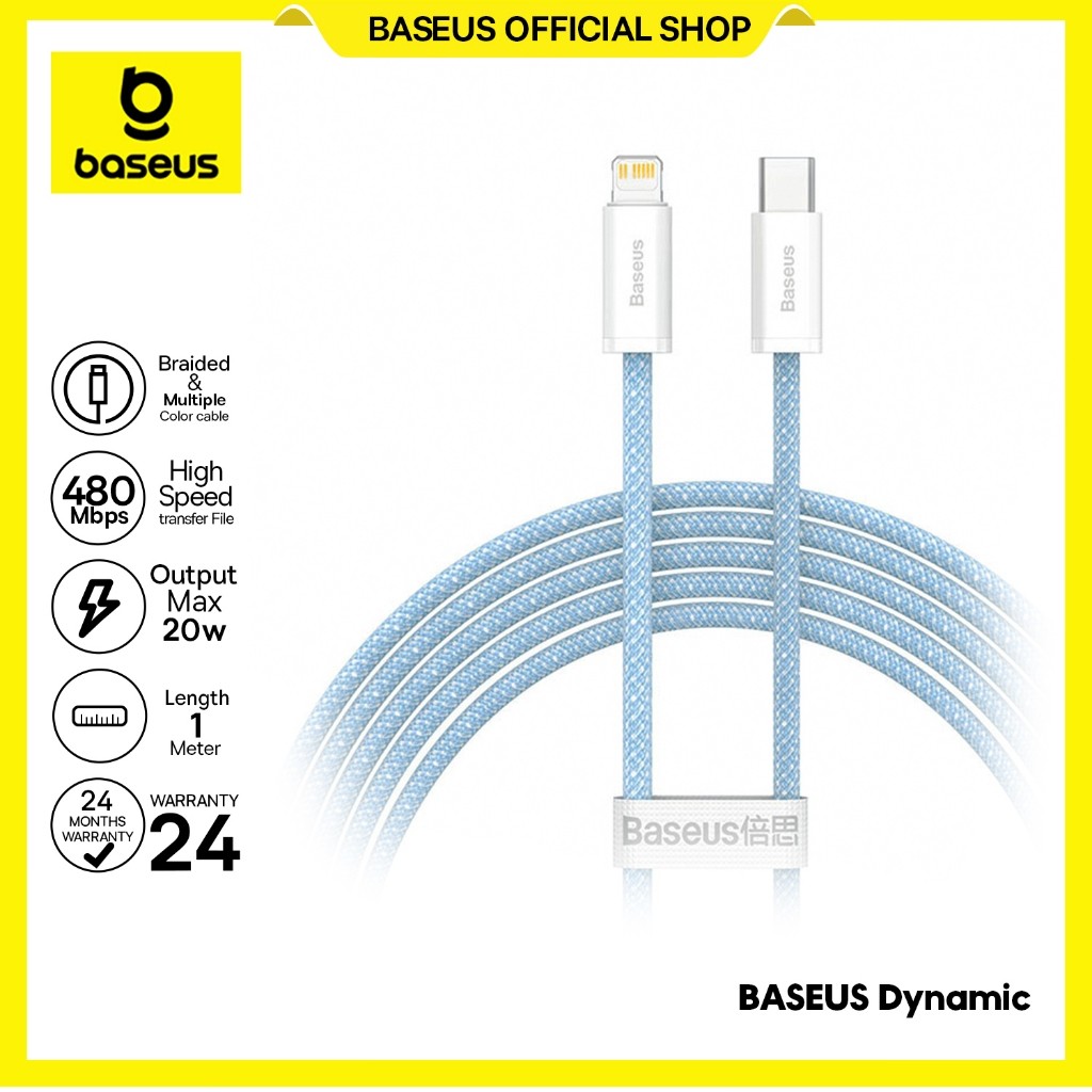 Baseus Kabel Data Dynamic Series Fast Charging Type-C to iP 20W 2M Cable Charger Iphone