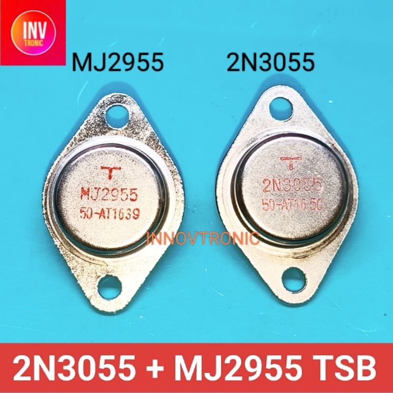 2N3055 MJ2955 NPN PNP Silicon Transistor Tsb Jengkol 2N 3055 MJ 2955