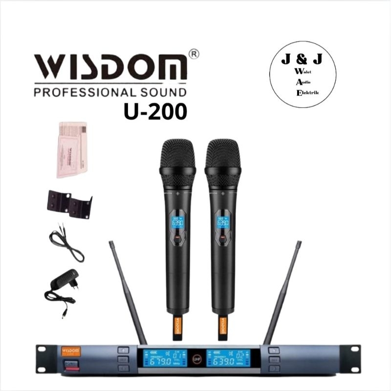 MIC WIRELESS WISDOM U-200 MICROPHONE WIRELESS HANDHELD WISDOM