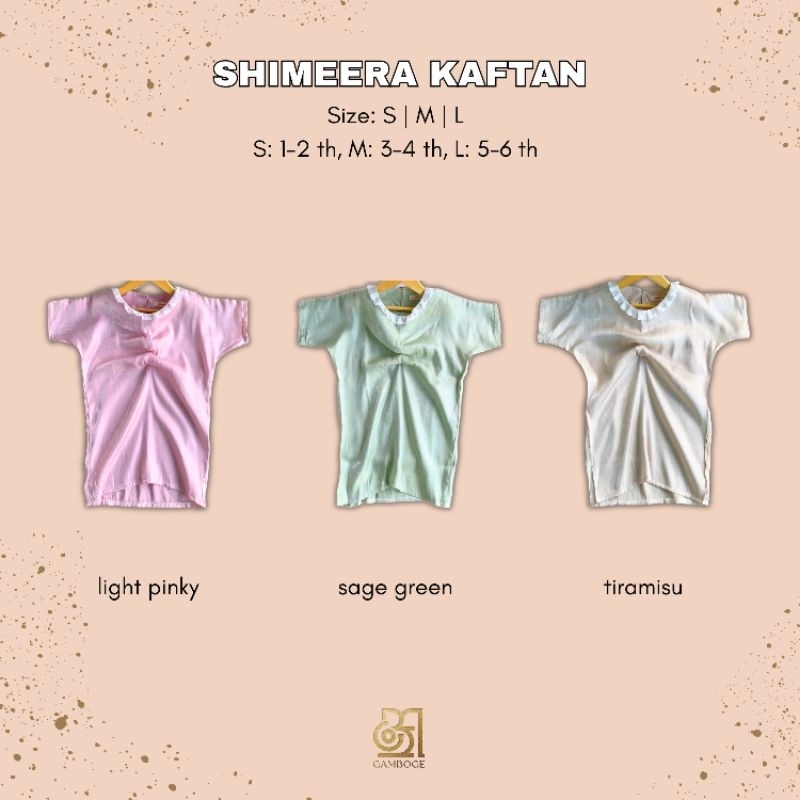 Kaftan Anak /  Shimera Kaftan/ Kaftan Anak 1-6tahun / Kaftan Shimmer