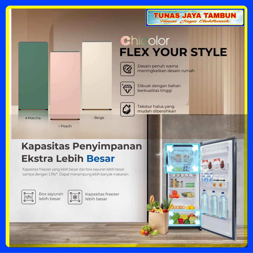 KULKAS AQUA AQR D 225 / KULKAS AQUA 1 PINTU 180 LITER / AQUA AQR-D 225MPE / AQUA AQR-D 225MBE