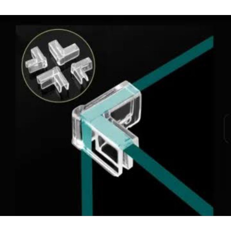 Siku Elastis Pelindung Sudut Kaca Aquarium