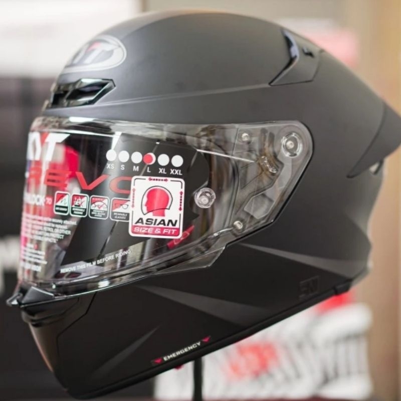 KYT TT REVO BLACK DOFF ORIGINAL | HELM FULL FACE KYT TT-REVO HITAM DOFF ORI DOT SNI