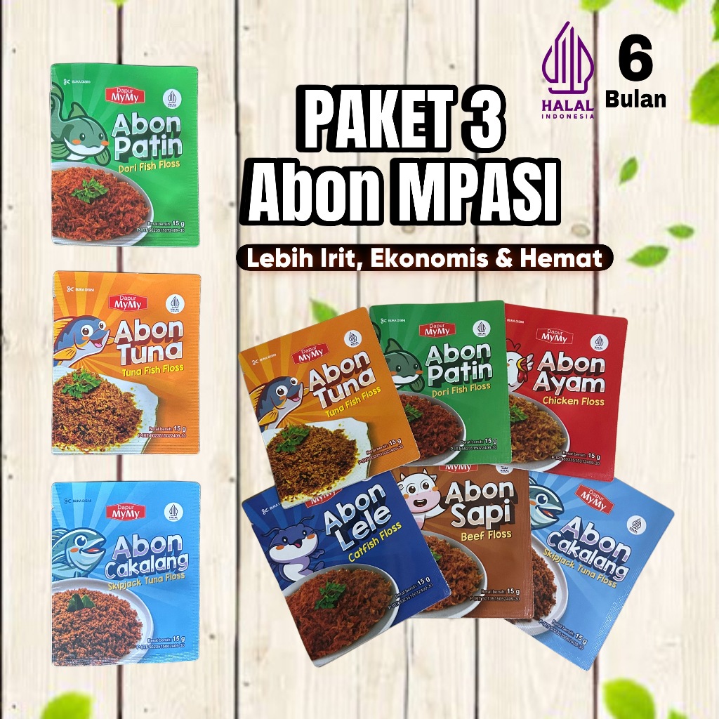 

PJ- PROMO MURAH PAKET HEMAT Dapat 3 pcs Tiga Abon MPASI Abon Bayi 8 bulan Non MSG