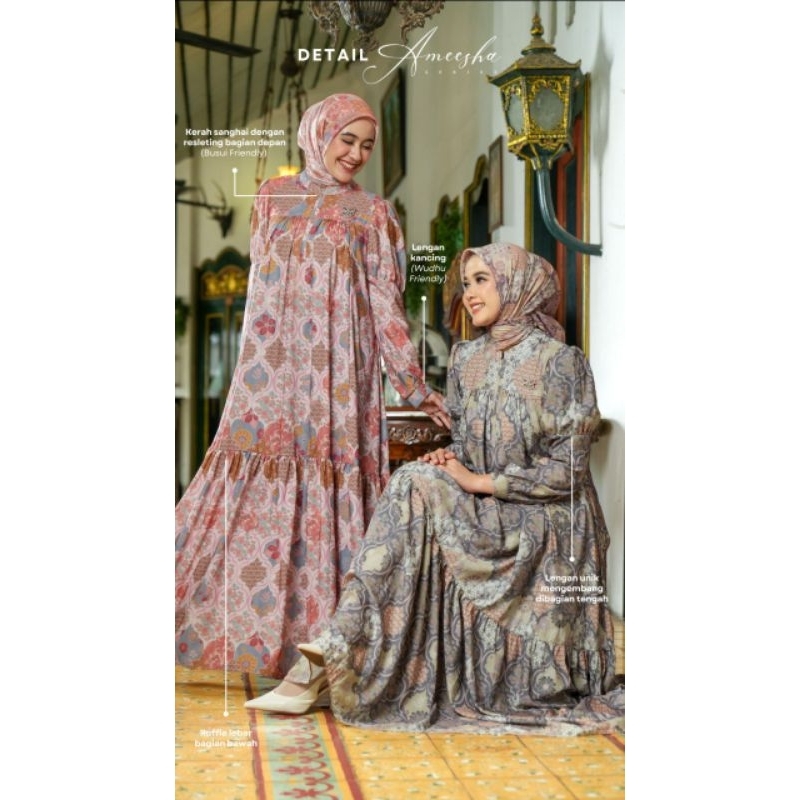 Arabelle Scarf Official/Ameesha Series Dress/gamis arabelle terbaru 2025