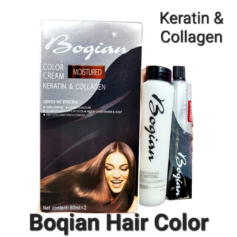 BOGIAN - Boqian Hair Color Cream Keratin & Collagen 60ml | CUCI GUDANG!!