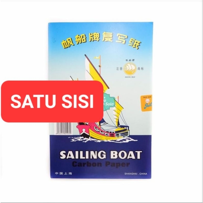 

Kertas Karbon Sailing Boat Folio F4 Satu Sisi Biru 21,5x33cm - 1 Pack Isi 100 Lembar