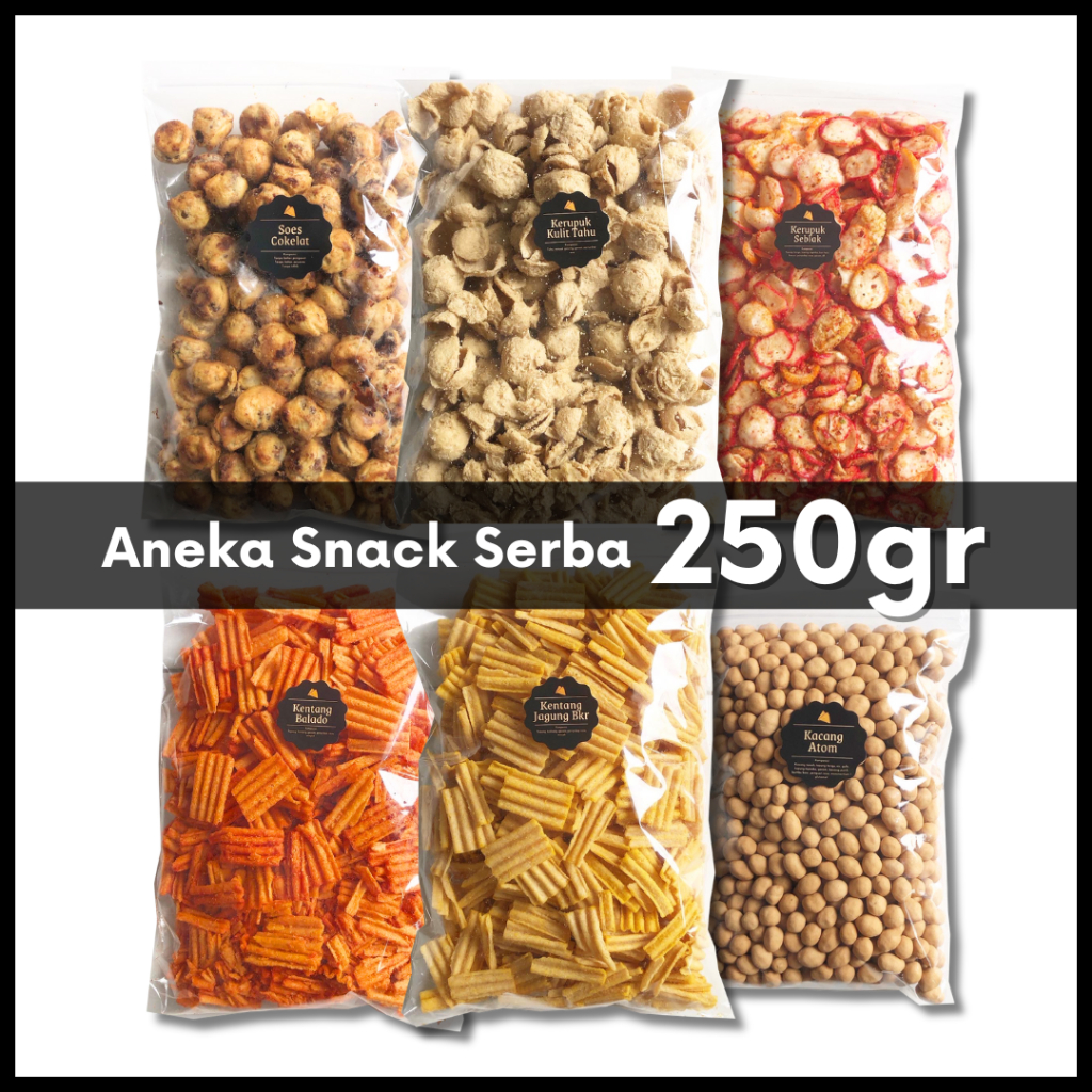

[DELISH SNACKS] Aneka Snack Grosir 250 Gram / Grosiran Kiloan Cemilan Camilan Murah Enak Asin Pedas