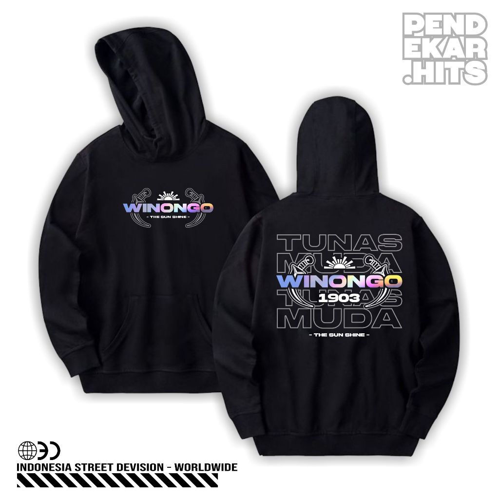 JAKET HOODIE PSHW WINONGO REFLEKTIF MENYALA HOLOGRAM SETIA HATI WINONGO 1903 FLEECE TEBAL