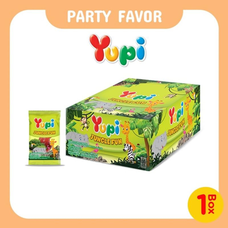 

GSV Permen YUPI JUNGLE FUN 1 Box isi 24 pcs Gummy Candy