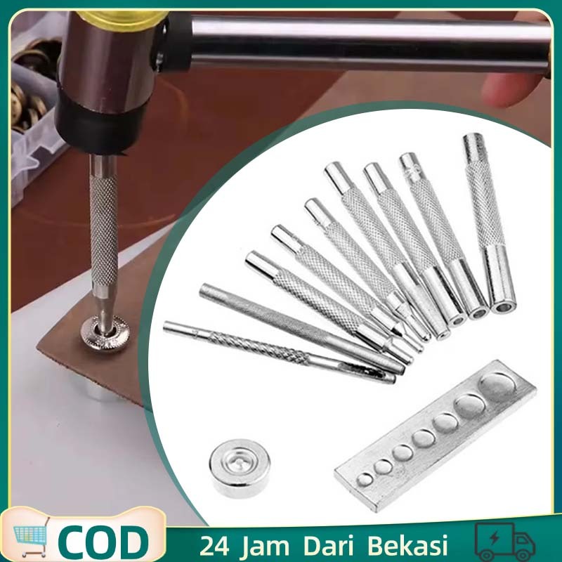 

Pembolong Kulit 11pcs/1set Alat Pembolong Kulit Alat Pelubang Ikat Pinggang Pelubang Kulit