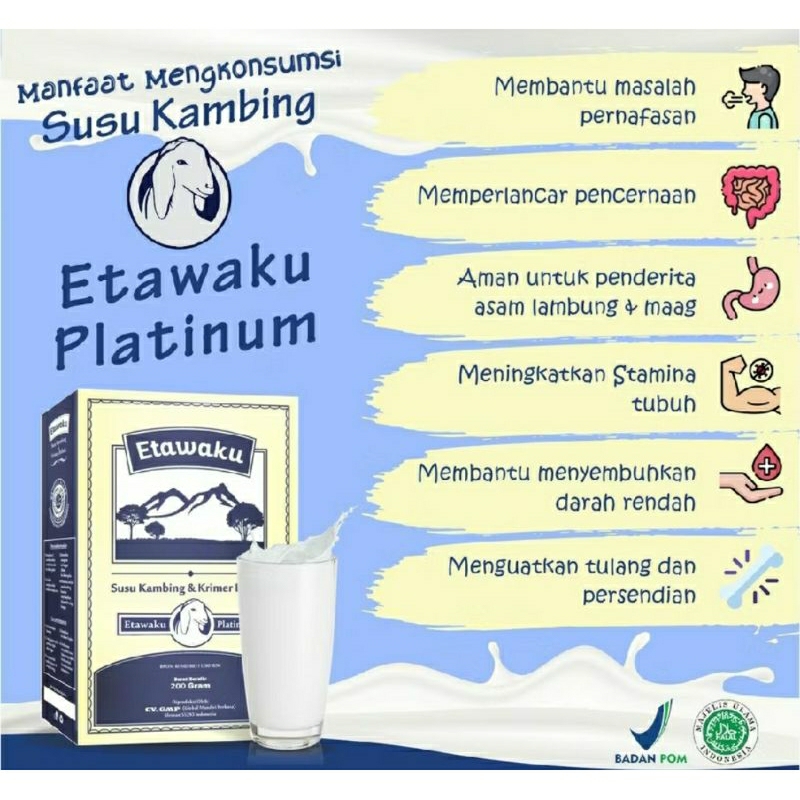 

Etawaku Platinum / Susu Etawa Biru / Susu Lansia / Susu Kambing
