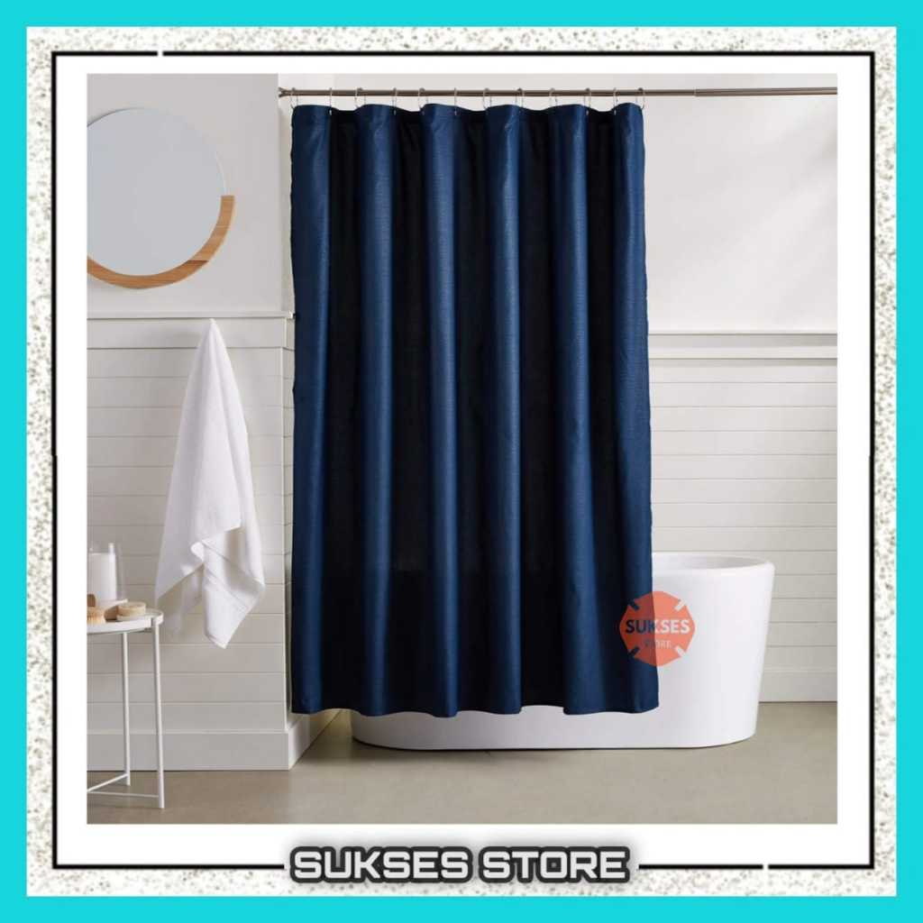 Tirai Shower Polos / Tirai Kamar Mandi Peva Waterproof