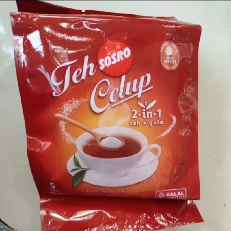 

sosro teh celup 2in1 isi 5pcs