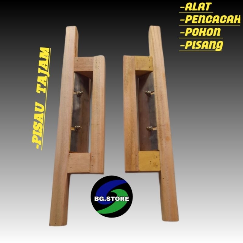 Alat Perajang Pohon Pisang Pembuat Pakan Ternak Pisau Tajam Bahan Kayu Jati