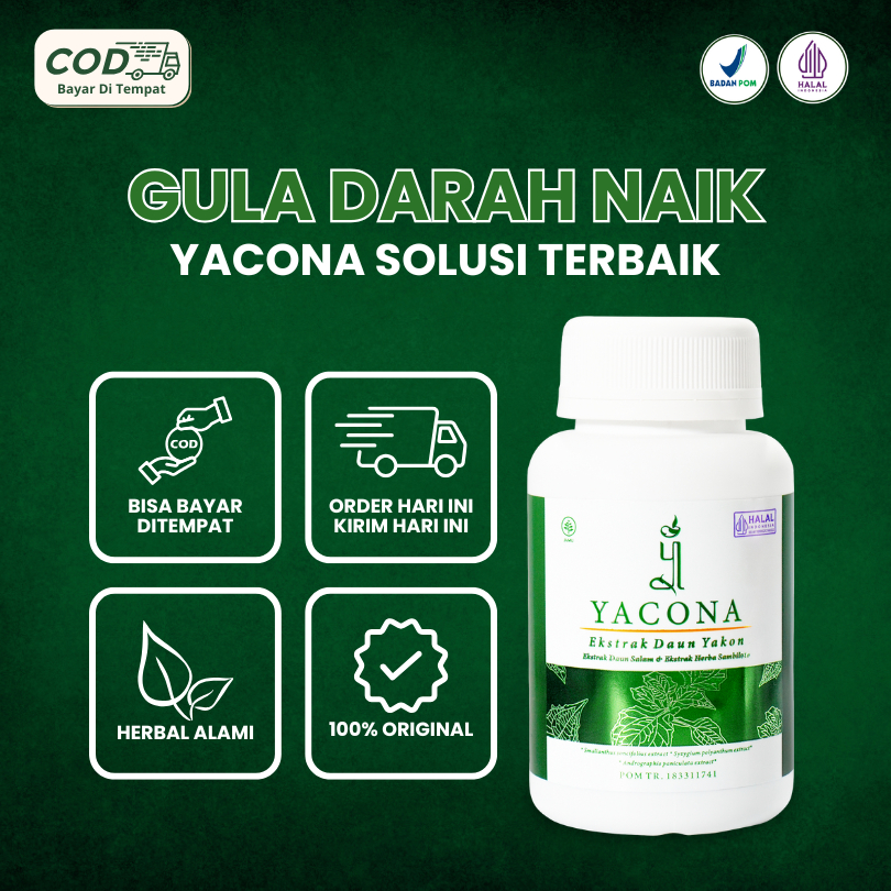 Obat Diabetes Yacona Kapsul Diabetes Stabilkan Gula Darah Tinggi 60 Kapsul