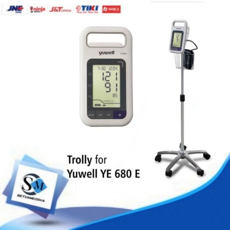 Tensimeter Digital Yuwell YE-680E + Troly