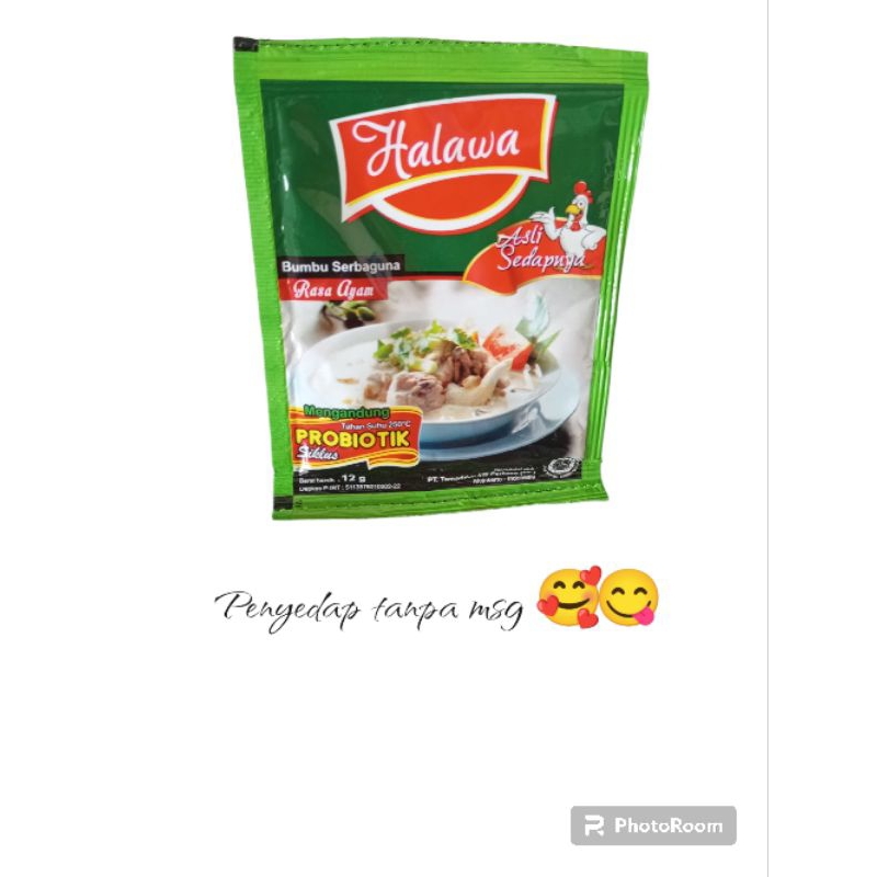

Halawa Bumbu Masak 12 gram pengganti mecin msg untuk masakan lezat