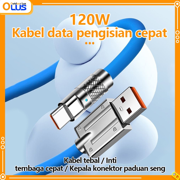 OLUX 120W kabel Data Fast Charging Super Charger Ip Type c  USB To Tipe C PD Micro Usb FOR Ios Light