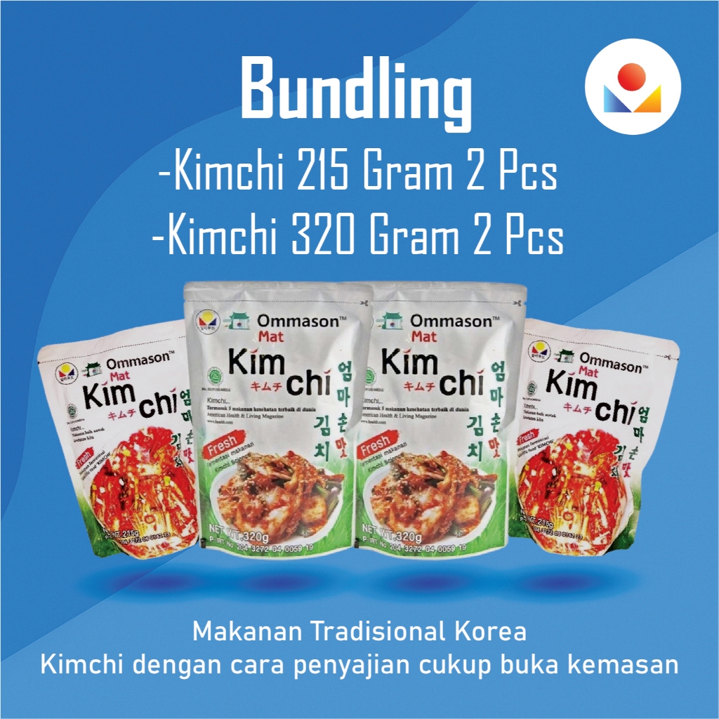 

PROMO BUNDLING 4 PCS | Ommason - Kimchi Makanan Khas Korea 215 gram x 320 gram