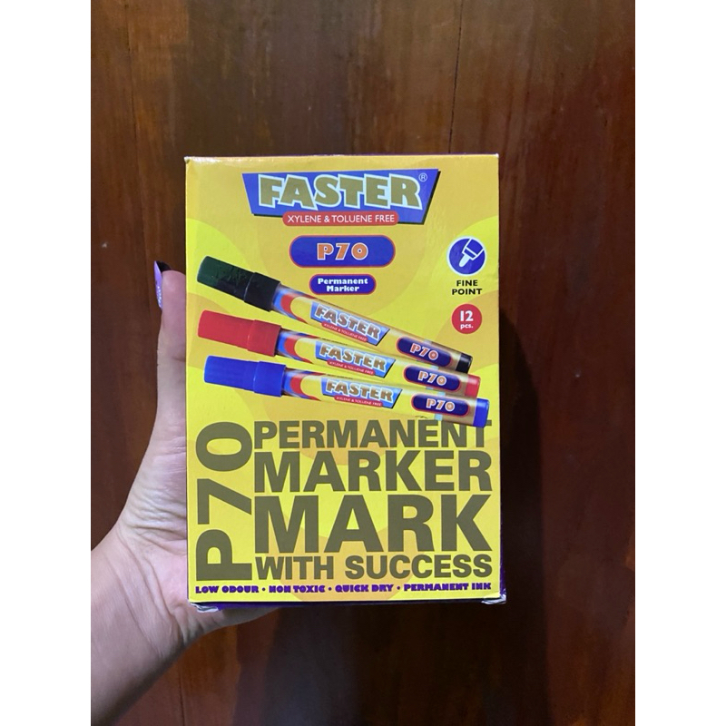 

Faster P70 SPIDOL PERMANEN isi 12 pcs Black-Blue-Red