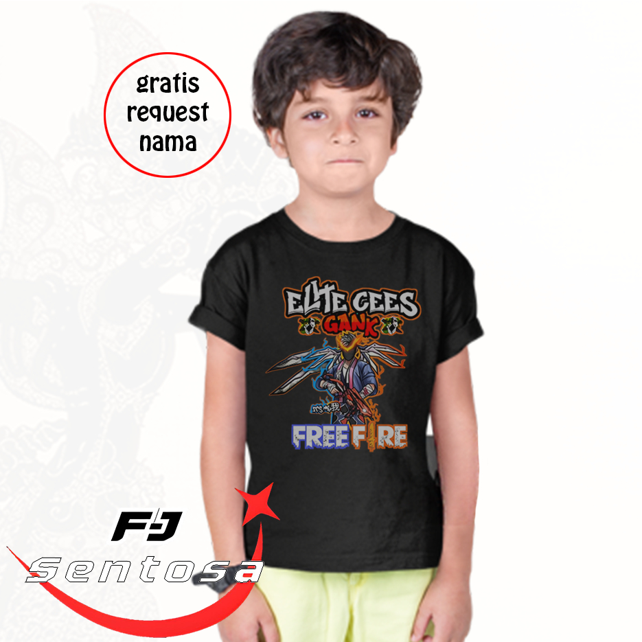 Kaos Anak FJS Free Fire Skin Senjata – Bisa Tambah Nama Anak Gratis