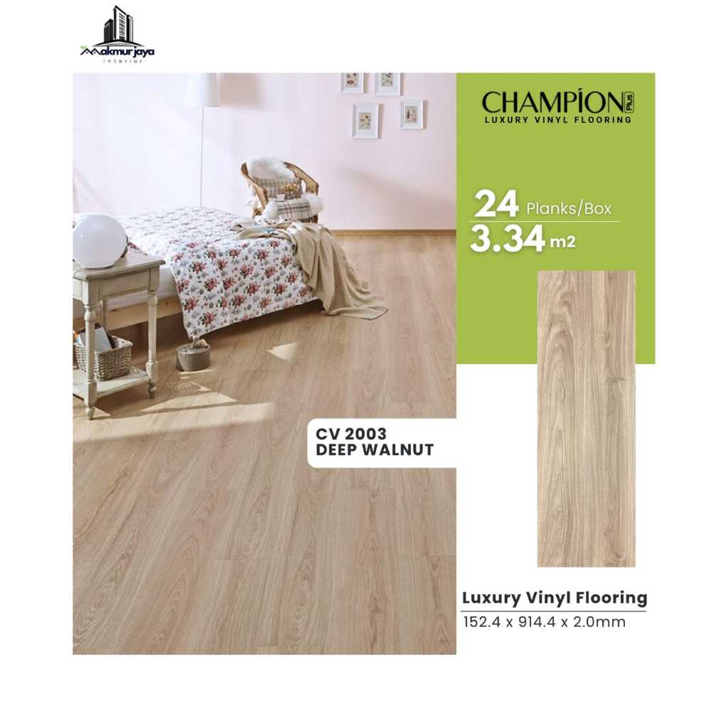 Vinyl 2mm champion CV 2003 motif kayu per box