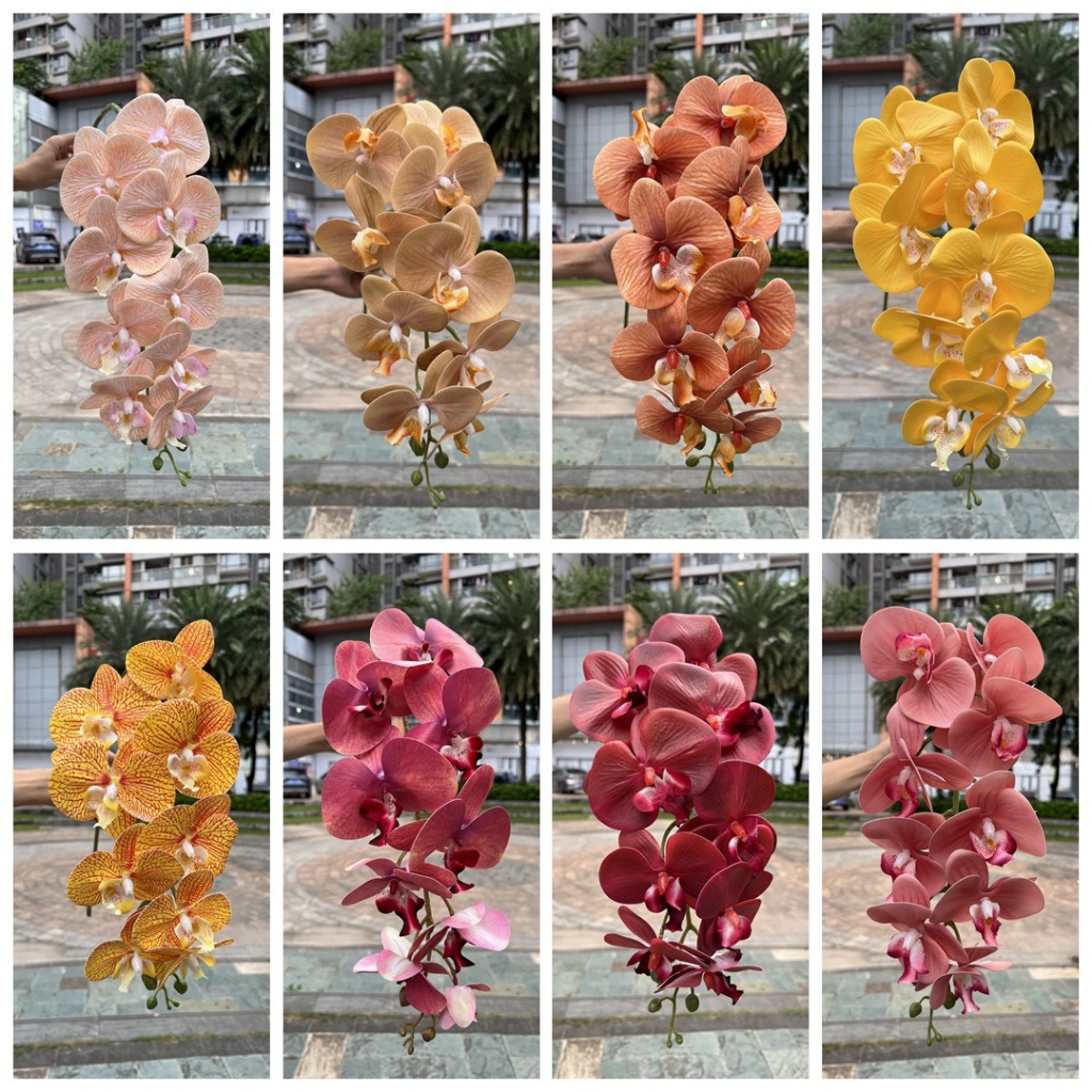 Bunga Orkid Bohong 9 Kuntum | Grosir Bunga Sintetis Berkualitas