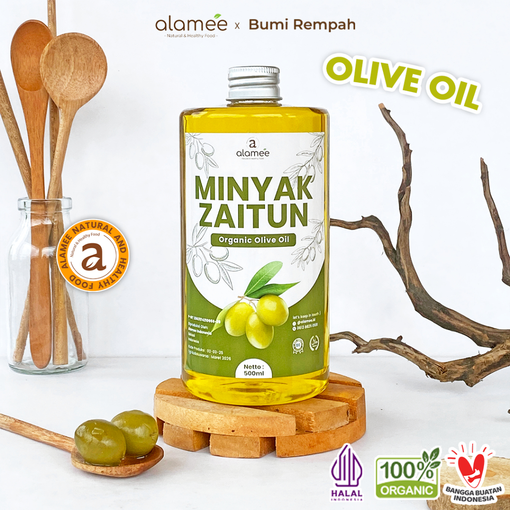 

ALAMEE Minyak Zaitun Untuk Diminum Olive Oil Extra Virgin Organic Organik Murni Asli Masak EVOO