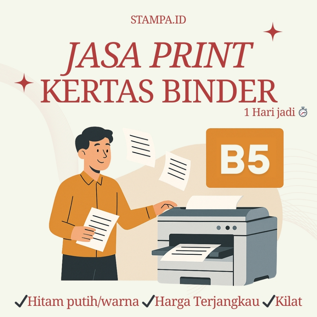 

Print/ Cetak Binder B5 - Bisa Warna atau Hitam Putih