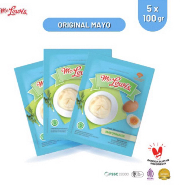 

MC lewis Original Mayyonaise sachet 5pcs x 100gr