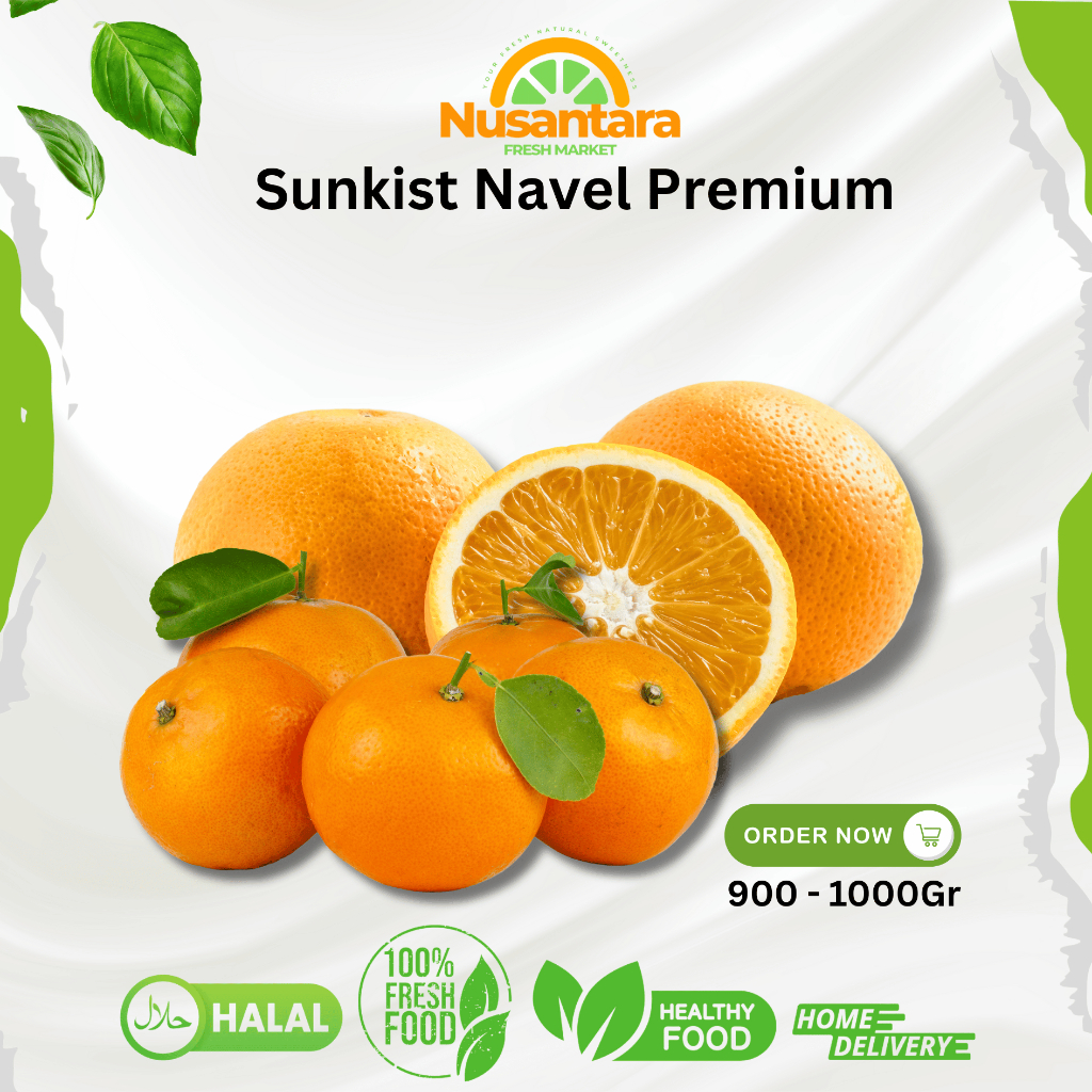 

Jeruk Import Sunkist Navel Manis Segar Premium 500 - 1000gr