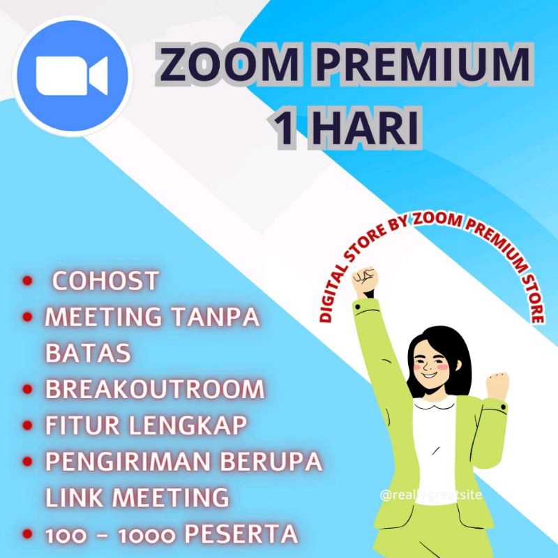 sewa harian zoom meeting unlimited time full day 100 300 peserta