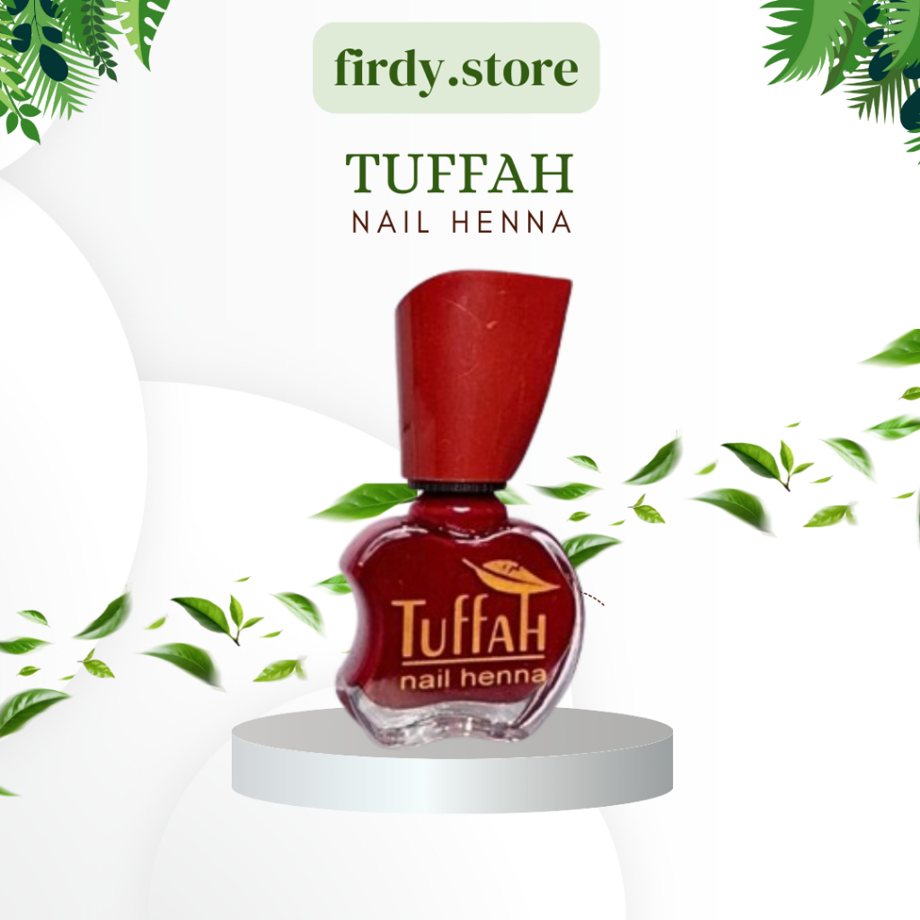 Tuffah Nail henna Maroon Kutek Kuku Halal Untuk Sholat Original Bpom 10ml
