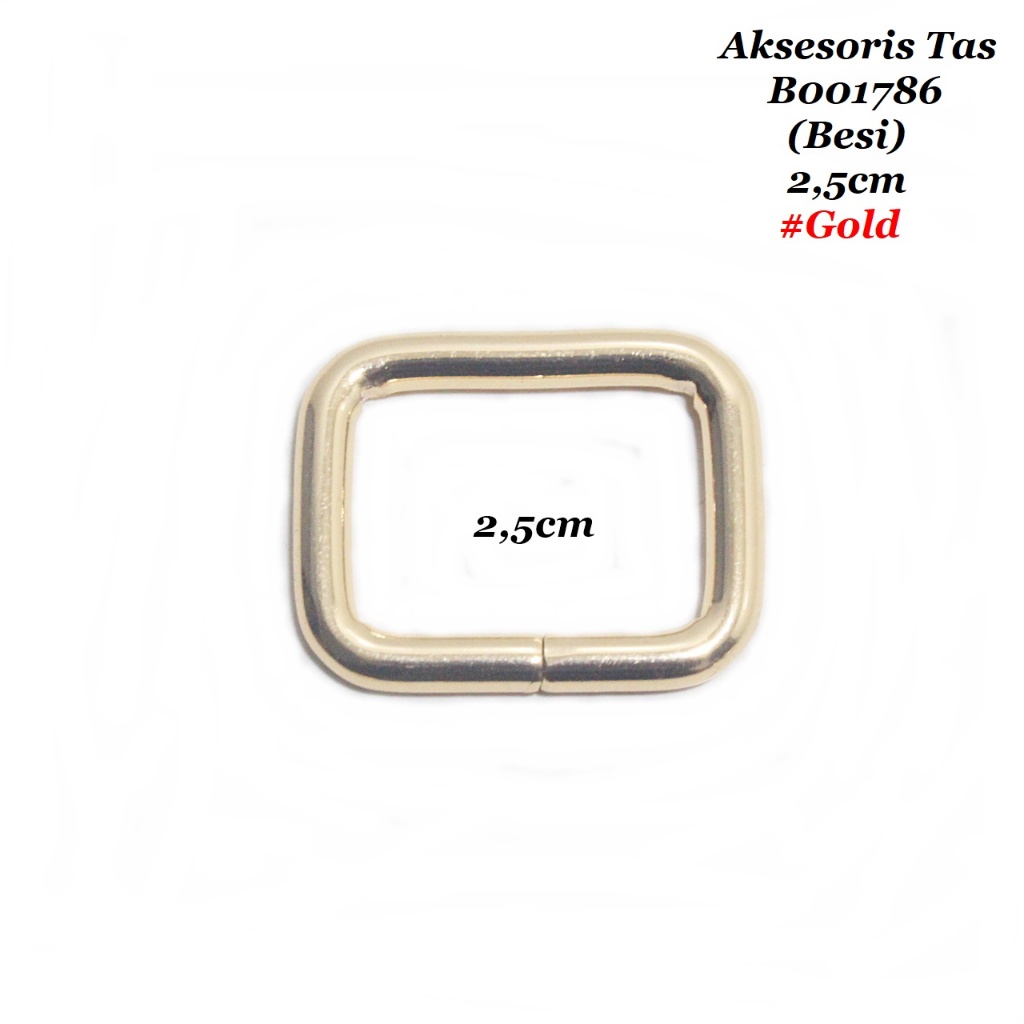 Ring Kotak Tas / Buckle Baju Grade A Besi Tebal 2,5Cm Per Pcs