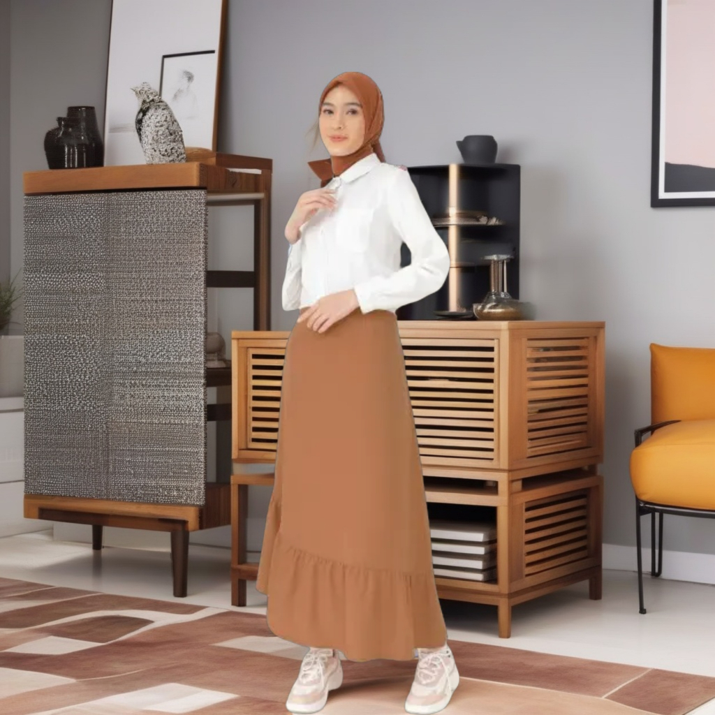 ROK REMAJA WANITA NIBRAS YOUTH INSPIRE YIN'S IR 003 CARAMEL / ROK CASUAL WANITA INSPIRE YINS IR 03 C