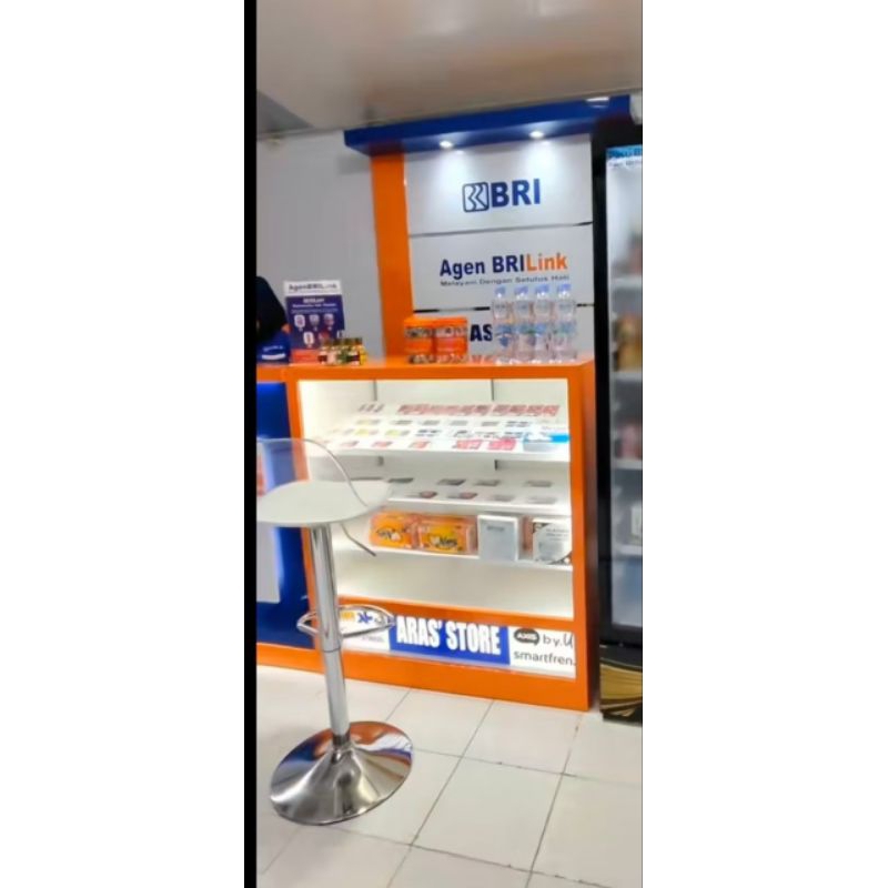 etalase counter, meja etalase, meja kartu, meja kuota meja counter