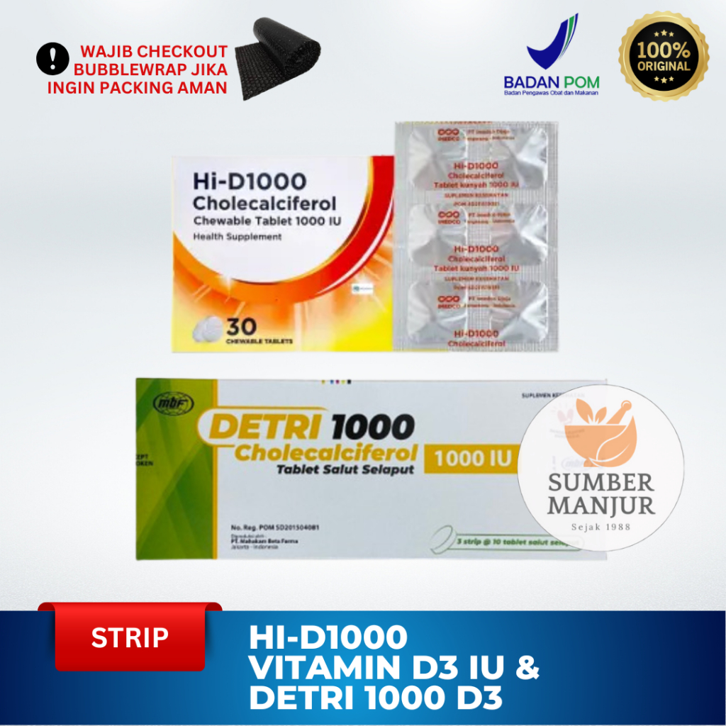 Hi-D 1000 VITAMIN D3 / DETRI 1000 VITAMIN D3 STRIP