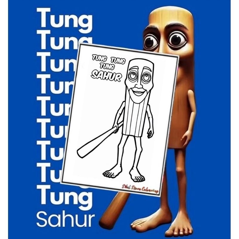

Kertas Mewarnai Gambar Anak Tema Tung Tung Tung Sahur / Anomali / Brainrot (10 Lembar Gambar) Kertas Gambar Tebal / Kertas Mewarnai Tung Tung Sahur