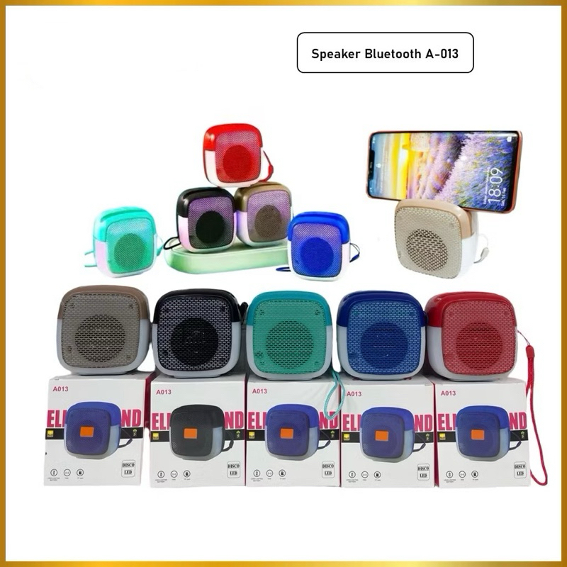 Speaker Bluetooth A-013 Portable Speaker Wireless Mini Stand LED RGB Lightning Bass