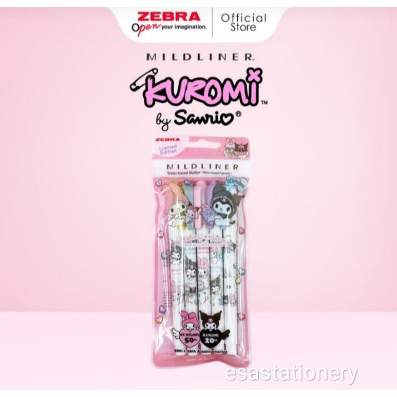 

ZEBRA Mildliner Double Side Highlighter My Melody Kuromi Sanrio 50th Anniversary series Limited Edition