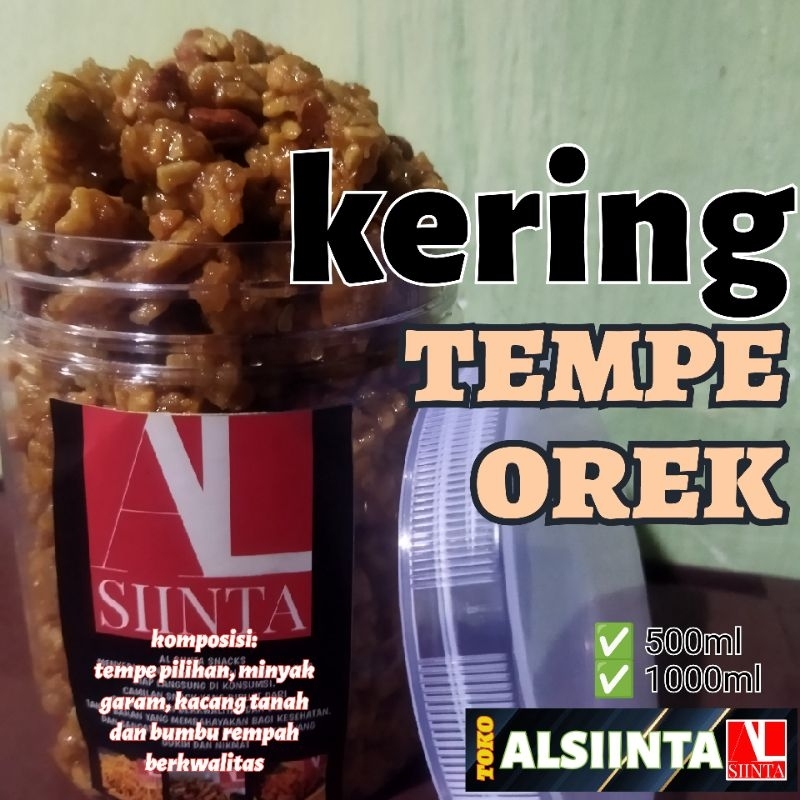 

kering tempe orek kemasan toples 1000ml | bumbu balado pedas manis