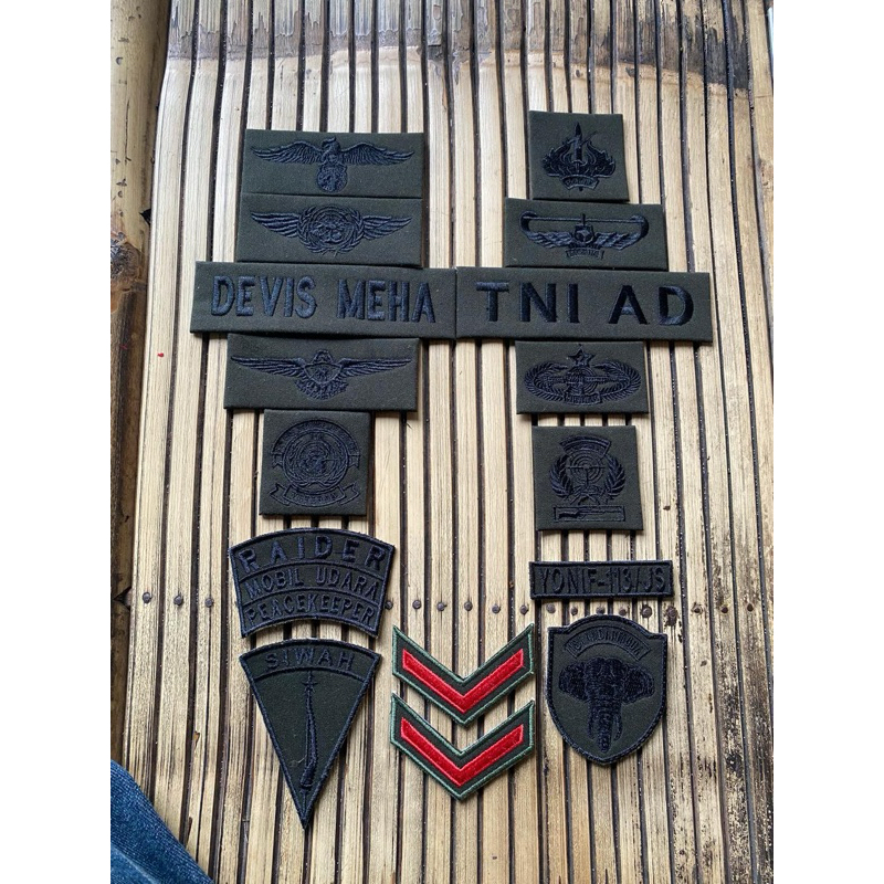 PAPAN NAMA TNI AD MIKA BREVET BEBAS RIKWES