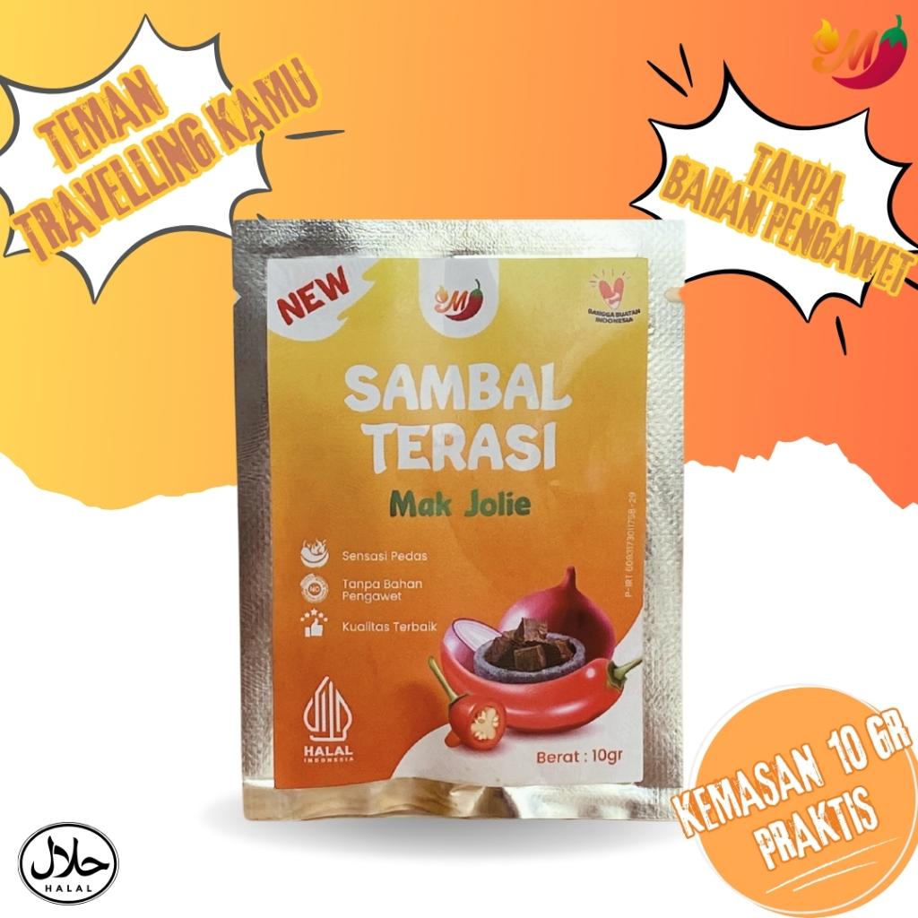 

TERMURAH SACHET 10GR Sambal Terasi Sambal Mak Jolie - SambalSachet sambalTerasi sambel Terasi sachet
