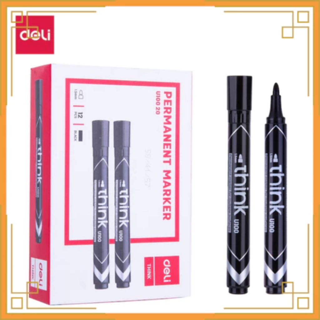 

DELI Spidol Permanent Think Hitam U10020 ( Pcs )