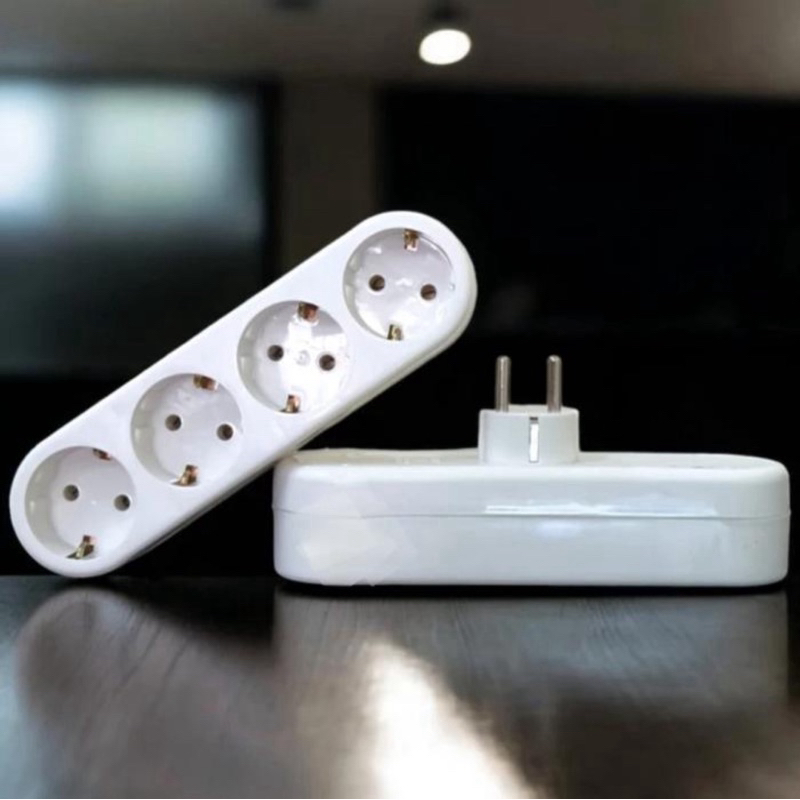 ERKE STEKER STOP KONTAK 3L 4 LUBANG COLOKAN STOPKONTAK BERKUALITAS SNI