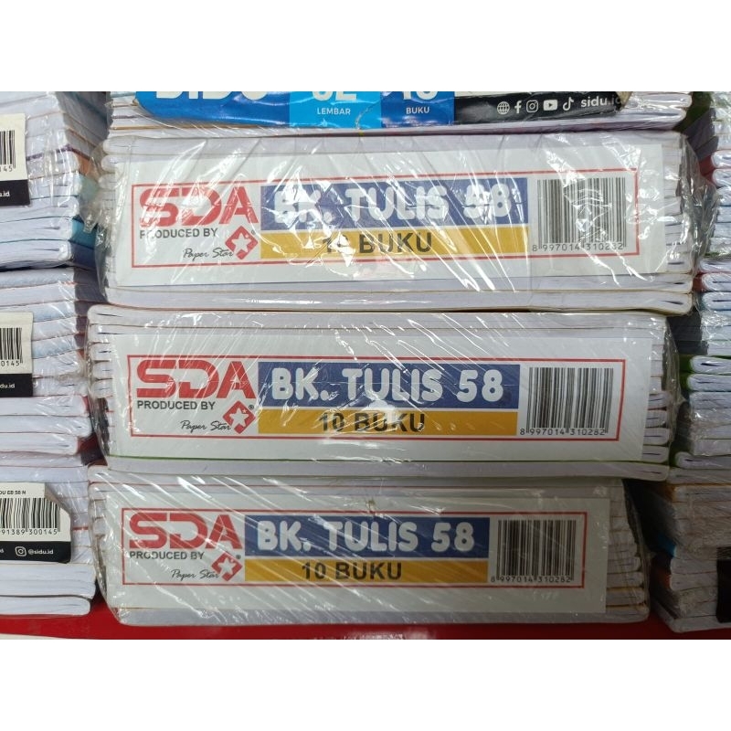 

Buku Tulis SDA 58 Lembar-Isi 10 Buku