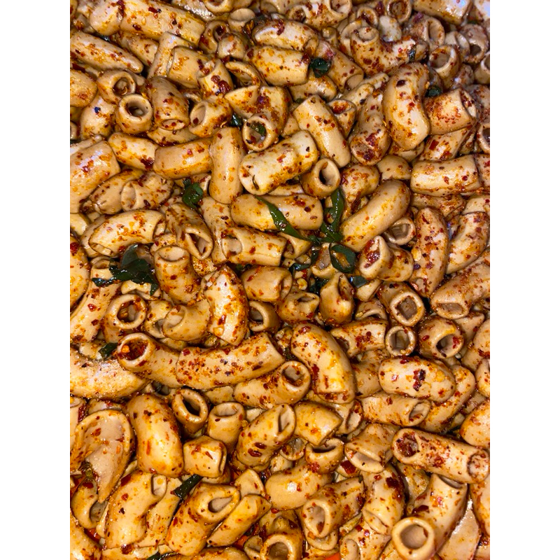 

makroni bantat daun jeruk asli garut makroni pedas renyah gurih dan enak halal 100%