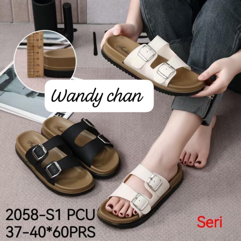 sendal wanita casual sandal karet premium sandal import