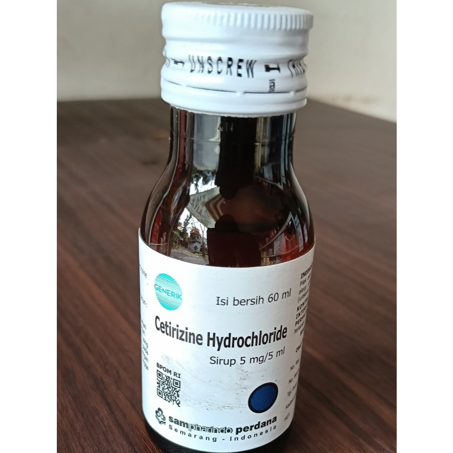Cetirizine Hydrochloride, Sirup Gatal, Sirup Alergi, Obat Gatal, Obat Alergi